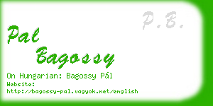 pal bagossy business card