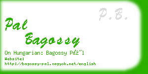 pal bagossy business card